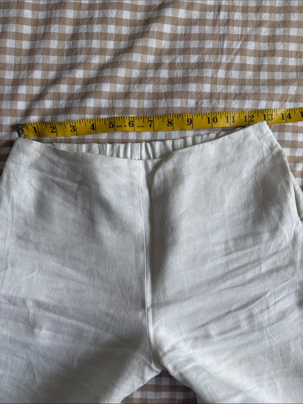 Reformation White Petites Hallie Linen Pants